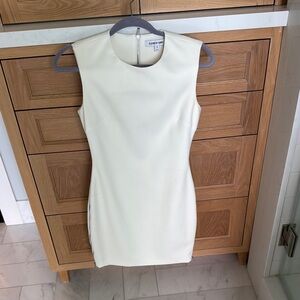 Elizabeth and James white mini dress with side zippers